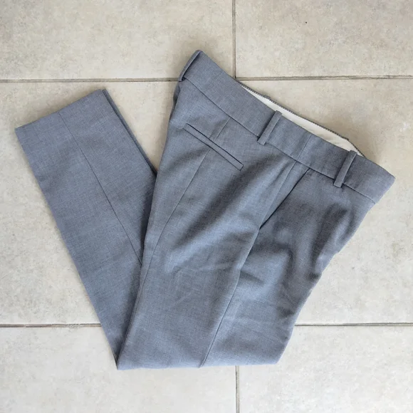 J Crew 365 Womens Gray High Rise Slim Straight Leg Cameron Ankle Pants Size 8 - Picture 3 of 12